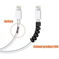 thumbnail image 2 of 12 Piezas Cargador de Cable Tipo C, Protector Micro USB de Silicona Suave, Protector de Cable de Ratón, Apto para Todos los Teléfonos Móviles (12 Piezas, Negro, Gris), 2 of 5
