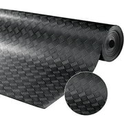 tonchean 16.5ft x 3.3ft Heavy Duty Garage Floor Mat Rolls, 5 Bar Rubber Matting Anti-Slip Garage Flooring Roll