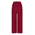 thumbnail image 6 of Women's Baggy Summer Palazzo Pants Casual Loose Flowy Wide Leg Beach Pants with Pockets, 6 of 7