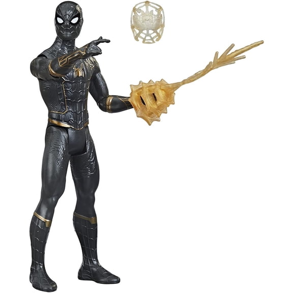 Marvel Spider-Man Mystery Web Gear Black and Gold Suit Spider-Man Action Figure
