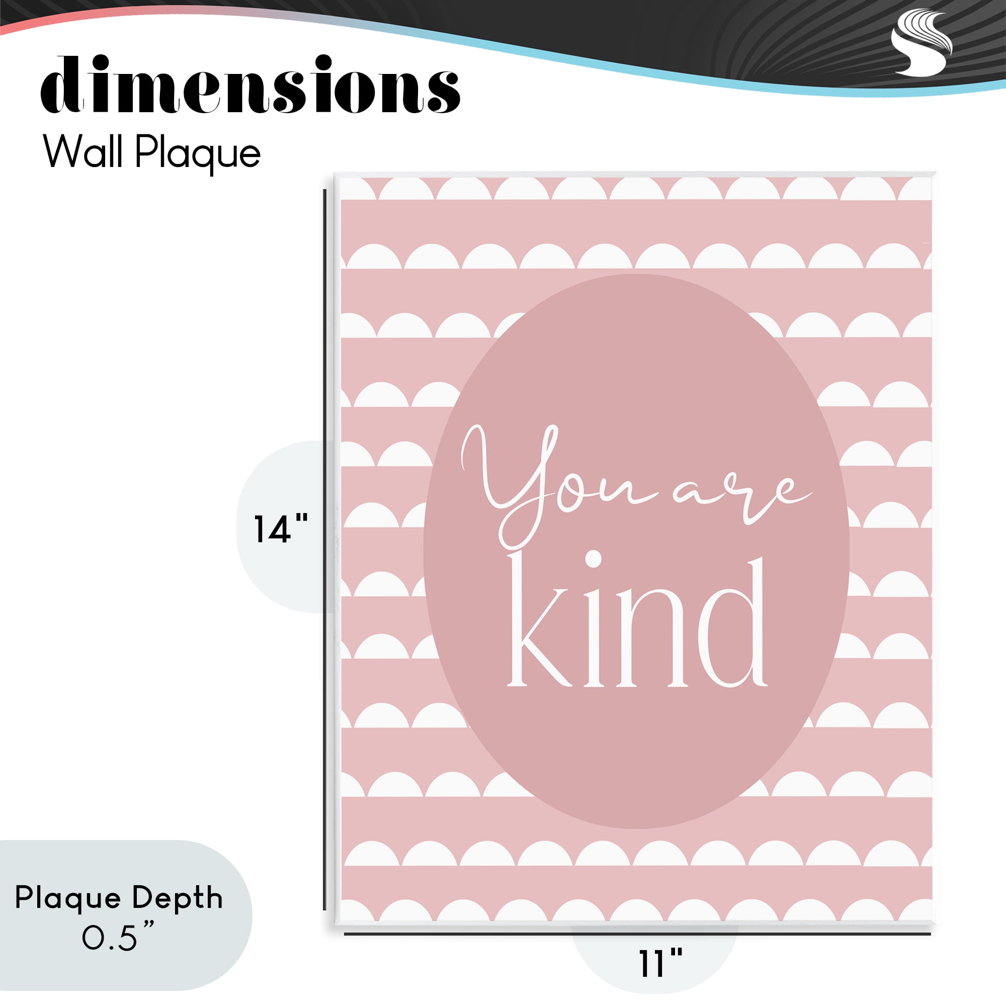 Stupell Industries You Are Kind Blush Pink Wall Plaque Art, design by Christine Simpson Art