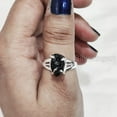 thumbnail image 3 of Natural Black Tourmaline Ring, Rough Tourmaline Ring, October Birthstone, Boho Gypsy Ring, 925 Sterling Silver, Womens Ring, Christmas, Thanksgiving, Handmade, Statement Jewelry, Raw Gemstone Jewelry, 3 of 5