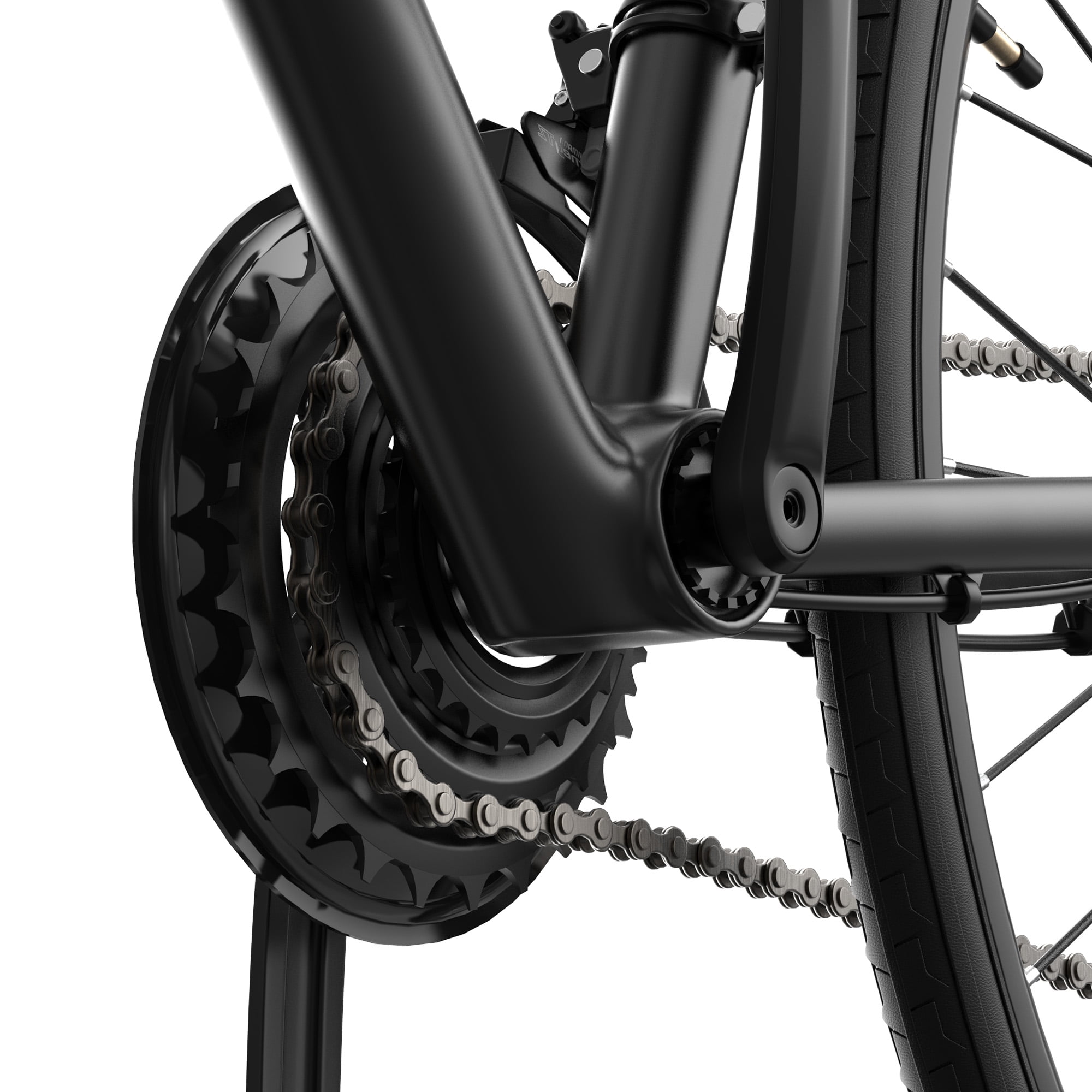 Uforic 700C Road Bike, 21-Speed Commuter Bicycle for Men & Women, 28" Aluminum Frame, Disc Brakes, Black