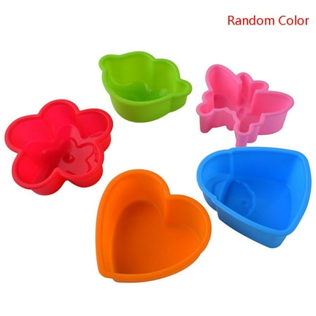 

5pcs Muffin Cake Mold Cupcake cup Heat Resistant Nonstick Silicone Soap mould