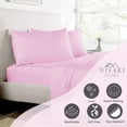 thumbnail image 2 of Nisaki Cotton King Size Bed Sheets Set Lilac Pink, 100% Long Staple Combed Cotton Sheets with 15 inch Deep Pocket (Lilac Pink King Bed Sheet Set), 2 of 4