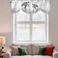 thumbnail image 3 of Tie Up Valances for Windows, Summer Sea Turtles Adjustable Valance Curtains Window Treatment for Living Room, Coastal Watercolor Ocean Corals Rod Pocket Kitchen Curtains & Drapes 42x18 Inch, 3 of 9