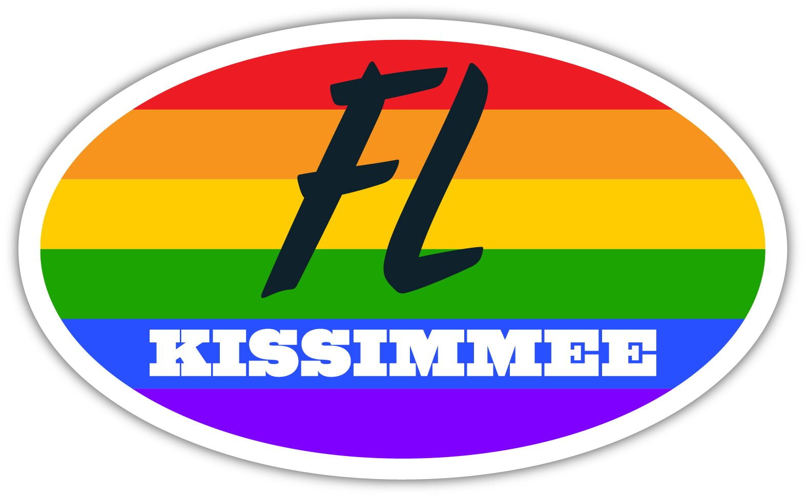 Kissimmee FL Florida Osceola County Rainbow Pride Flag 6 Stripes Pride
