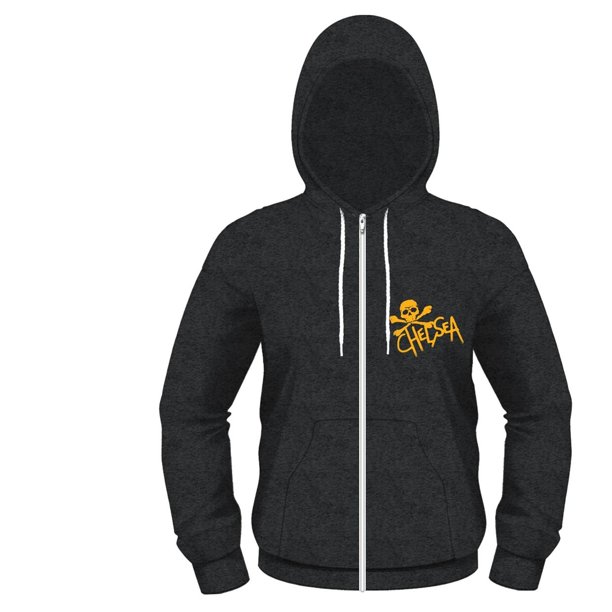 Chelsea - Sudadera con Cremallera Stand Out para Adultos Unisex (Negro)