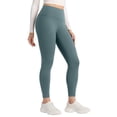 thumbnail image 2 of Yoga Leggings - High Waisted Soft Womens Workout Lounge Pants Turquoise L, 2 of 5