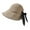 Khaki, variant on Sun Hat For Women Wide Brim Bucket Hats With Bow Ponytail Hole Beach Cap For Summer UPF 50+ X Mount