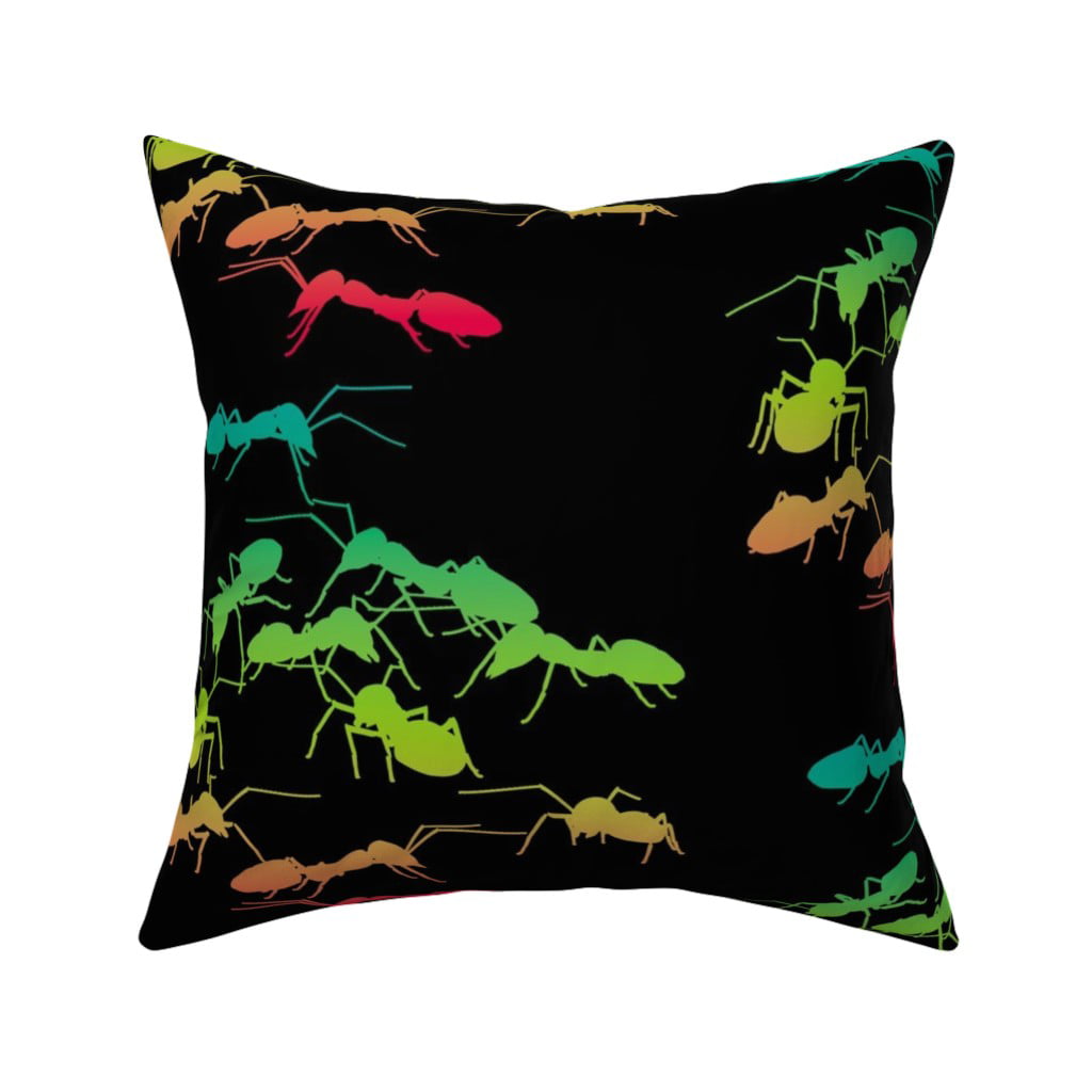 Rainbow Tree Festive Holiday Throw Pillow Cover w Optional Insert by Roostery