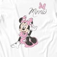 thumbnail image 3 of Disney Minnie Mouse Women's Pink Dress Polka Dots T-Shirt (Bright White, S-XXL), 3 of 4
