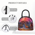 thumbnail image 5 of Ratiio Lantern Giraffes Magical Forest Print Insulated Lunch Bag Women Reusable Lunch Box with Pocket for Work Picnic Travel, 5 of 6