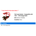 thumbnail image 2 of Tail Lamp Socket - Compatible with 1981 - 1993 Dodge B350 1982 1983 1984 1985 1986 1987 1988 1989 1990 1991 1992, 2 of 2
