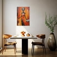 thumbnail image 5 of ZHONGYUTONG African American Wall Art Black Women Canvas Tribal Pictures Wall Decor Abstract Africa Girl Painting for Home Decor Framed (12.00" x 18.00"), 5 of 5