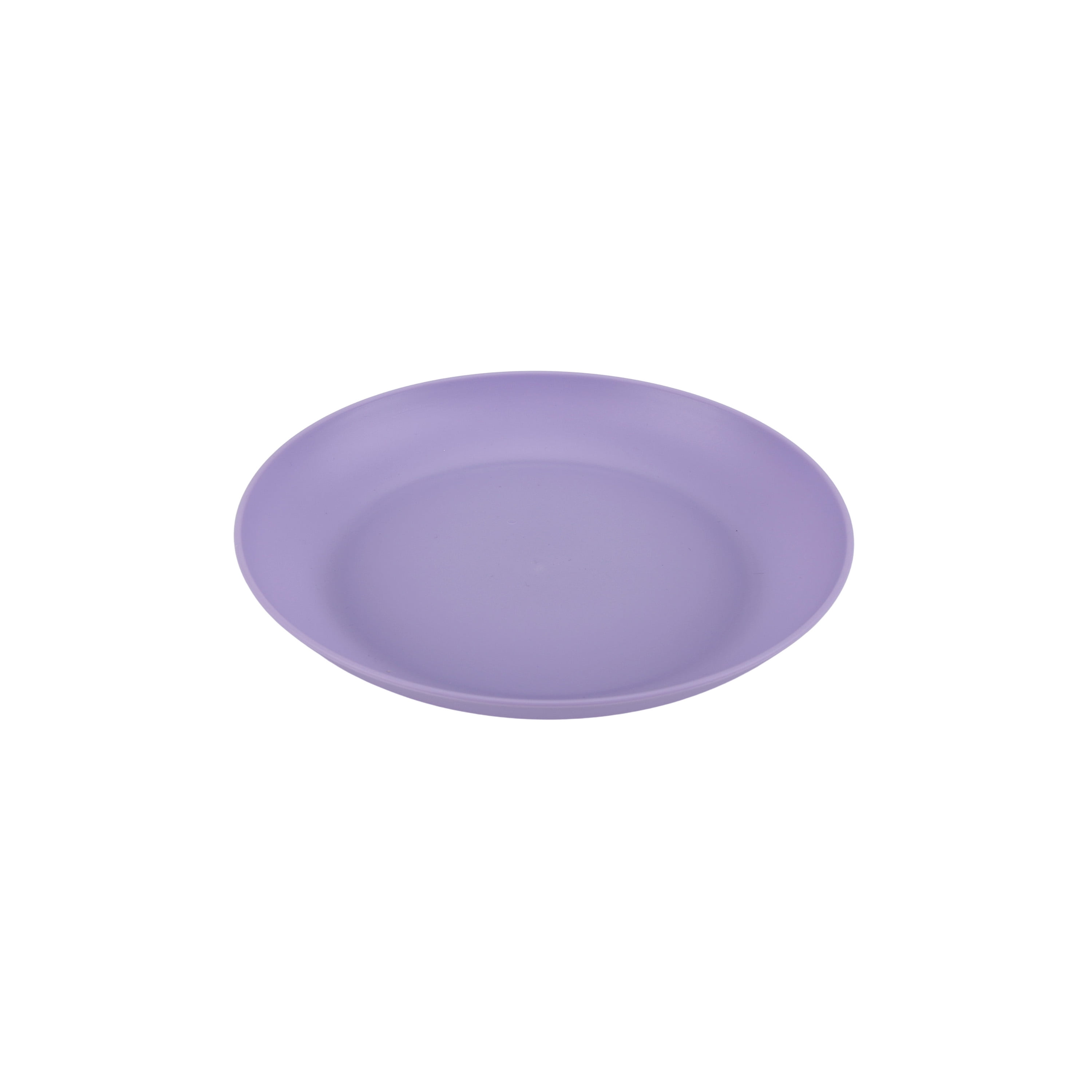 (6 pack) Your Zone Purple Plastic Round Plate