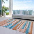 thumbnail image 6 of Addison Rugs Chantille Indoor/Outdoor Transitional Stripes Orange Washable Rectangle Rug, 5' x 7'6", 6 of 6