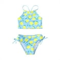 thumbnail image 1 of TBWNWG Stylish Toddler Bikini Set Two Piece Triangle Swimsuit For Girls Adjustable Summer Beach Wear,Sizes 6-7 Years, 1 of 2