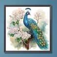 thumbnail image 3 of Pintura de diamante 5D parcial con forma especial, taladro, flor, árbol, pavo real, arte, 30x30cm, 3 of 9