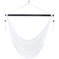 YANG2 Outdoor Hammock Chair Swing - Hanging Hammock Swing - Hanging Reading Chair - Soft-Spun Polyester Rope - Caribbean XL-White