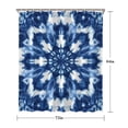 thumbnail image 5 of Indigo Tie Dye Snowflake Shower Curtain 72"x84" ,Bathroom Decorative Shower Curtains Set with 12 Hooks,Modern Waterproof Washable Shower Curtain, 5 of 6