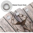 thumbnail image 4 of Western Shower Curtain, Western Texas Star Horseshoes Shower Curtain for Bathroom, Cowboy Hat Riding Boots Shower Curtains Rustic Wooden Board Farmhouse Barn Door Bathroom Curtain with Hooks (70X70), 4 of 5