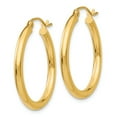 thumbnail image 2 of 14K Polished 2.5mm Tube Hoop Earrings in 14k Yellow Gold, 2 of 3