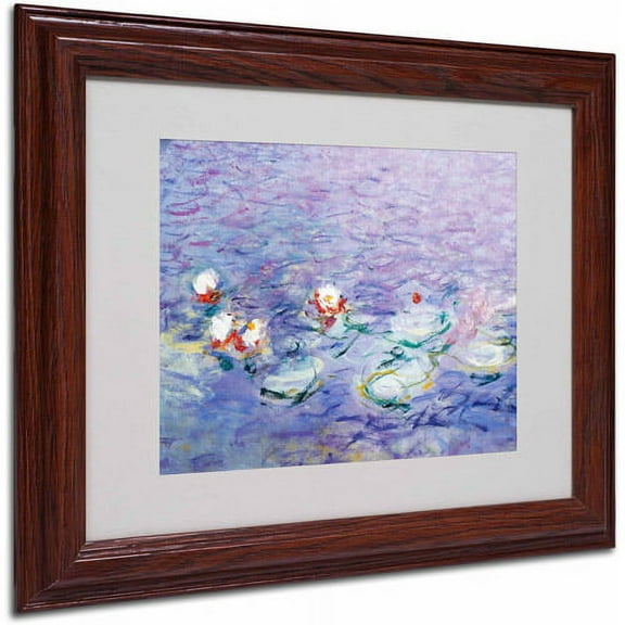 Trademark Fine Art "Water Lilies II 1840-1926" Canvas Art by Claude Monet, Wood Frame