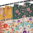 thumbnail image 3 of Pioneer Flower Floral Print Pattern Shower Curtain 84"x72" ,Bathroom Decorative Shower Curtains Set with 12 Hooks,Modern Waterproof Washable Shower Curtain, 3 of 6