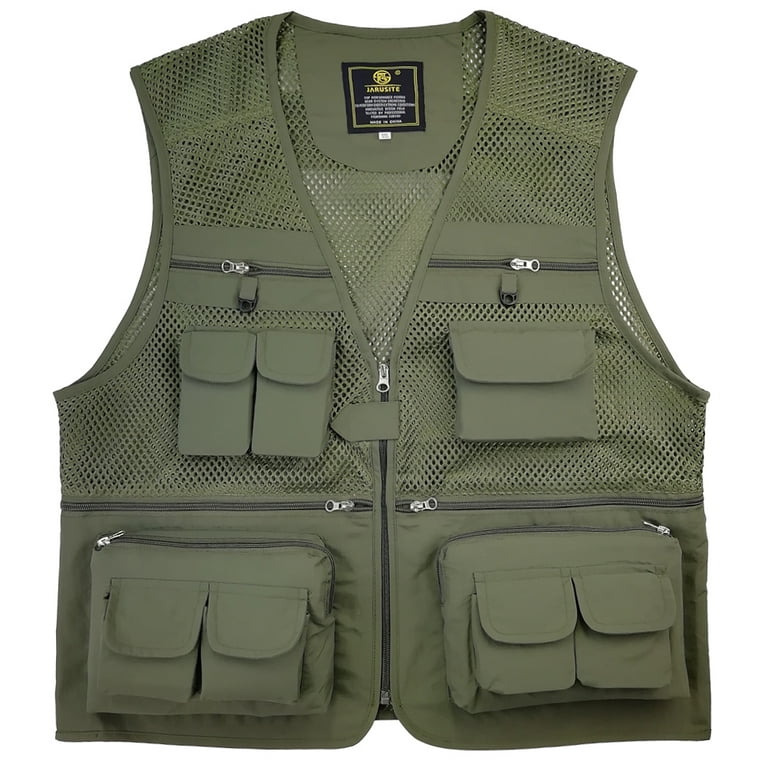 Moobody Fishing Vest for Activities, Breathable and Sweat Absorbent, Xl/2xl/3xl/4xl/5xl, Green