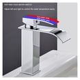 thumbnail image 2 of Basin Waterfall Faucet, Wide Mouth Stainless Steel Mirror Surface Treatment Square Elbow, Hot And Cold Water Basin Faucet ,Versatile Features, 2 of 7