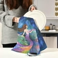 thumbnail image 6 of Dreamtimes Mermaid Fantastic Kitchen Towels Set of 6 Dishcloths Hand Towels Tea Towels Ultra Absorbent for Cleaning Washing Drying Dishes Tableware 28'' x 18'', 6 of 7