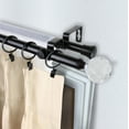 thumbnail image 2 of 13/16" Dia Adjustable 120-170 inch Double Curtain Rod with Jeshan Finials - Black,(4757-992), 2 of 3