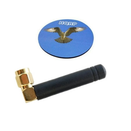HQRP 433 MHz GSM GPRS SMA Male Right Angle 4.6cm radio Antenna WITH GOLD PLATING for Two-way Radio / WiFi Router / Wireless RF Transceiver + HQRP (Best Router On The Market Right Now)
