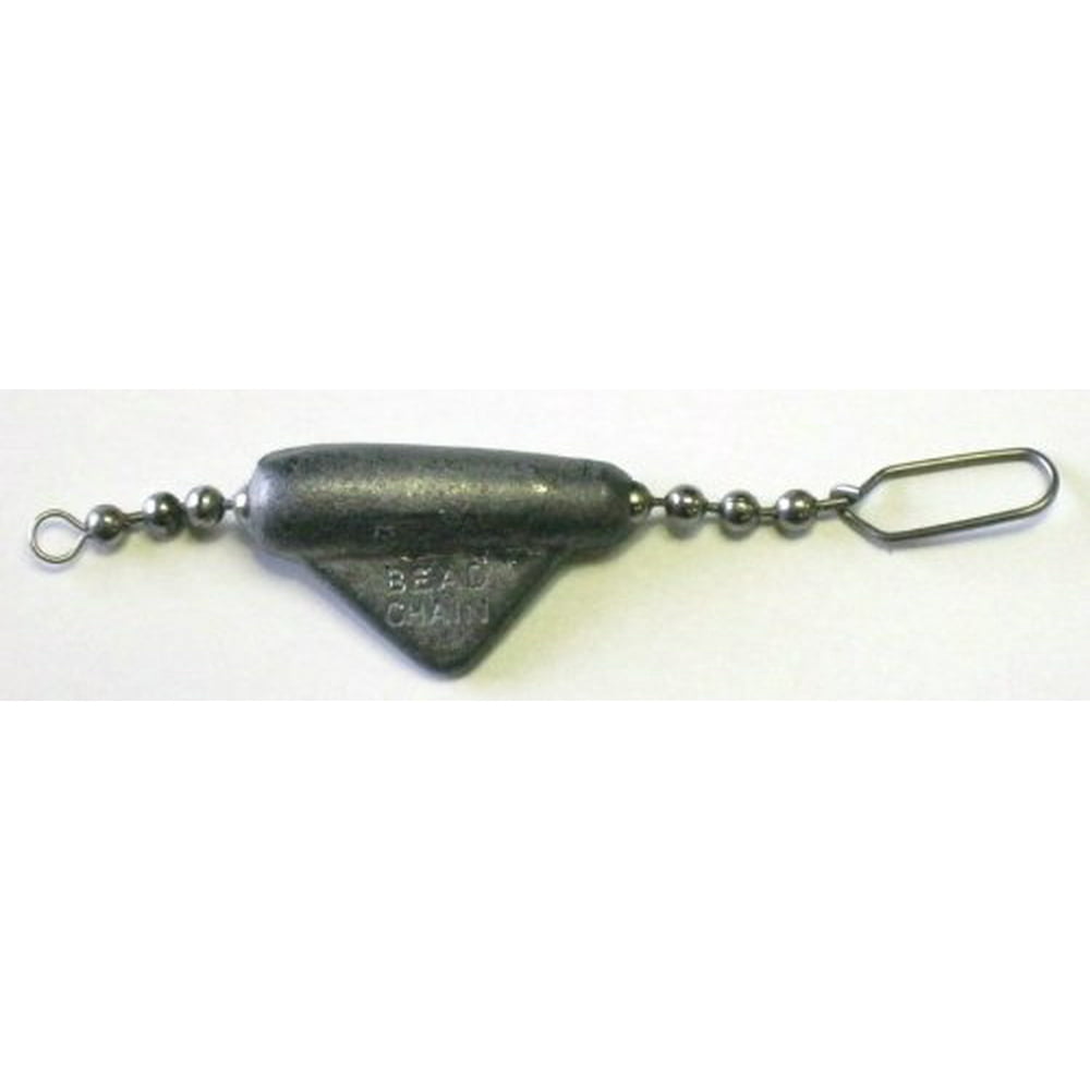 Bead Chain R14 Keel Sinker, 1/4Ounce, 2Pack, Dark Nickle Finish