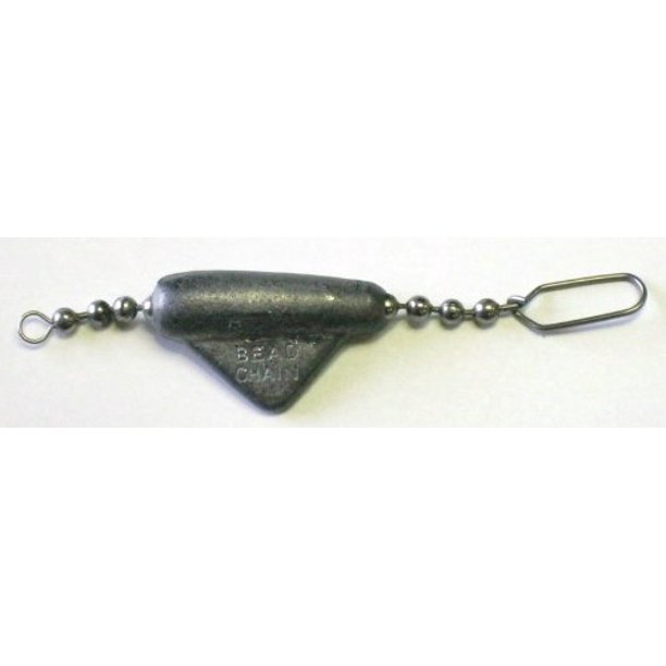 Bead Chain R14 Keel Sinker, 1/4Ounce, 2Pack, Dark Nickle Finish