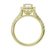 thumbnail image 3 of Unique Moments 2ct Lab Grown Halo Radiant Shape Diamond Engagement Ring 14K Yellow Gold, 3 of 6
