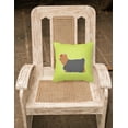 thumbnail image 2 of Yorkshire Terrier Yorkie Checkerboard Green Fabric Decorative Pillow, 2 of 2