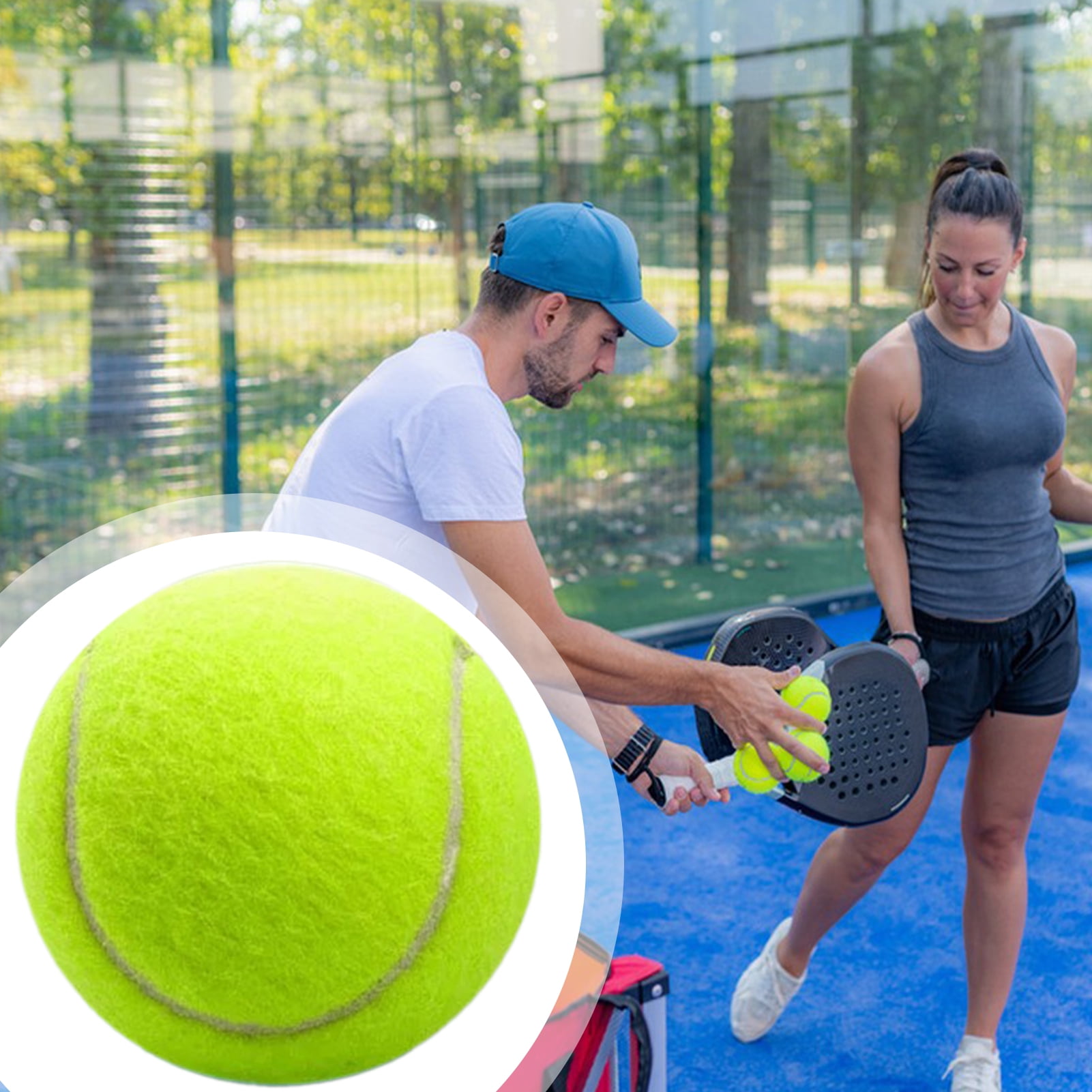 10-Pack Premium Tennis Balls with Mesh Carry Bag – High Elasticity Practice Balls for Tennis Training & Pet Dog Playing – Durable Outdoor Sports Balls