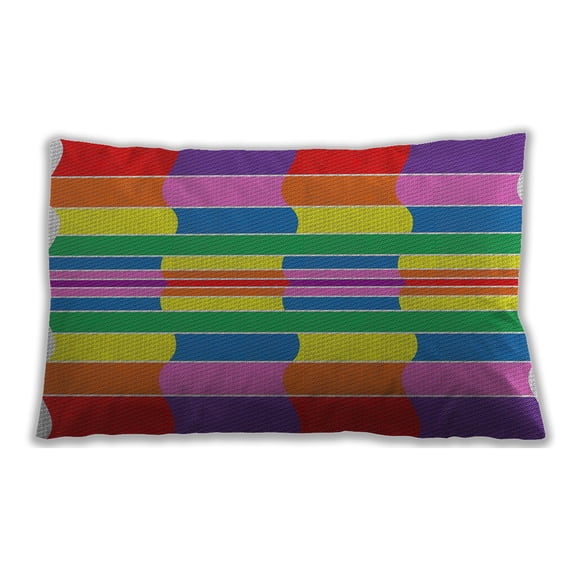 Ahgly Company Outdoor Rectangular Patterned Lumbar Throw Pillow, 13 inch by 19 inch