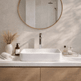 thumbnail image 5 of Lavabo Ovalín Rectangular Cerámico Blanco De Sobreponer 61cm, 5 of 5