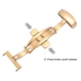 thumbnail image 3 of Folding Watch Clasp Push Button Quick Release for 24mm Leather Watchband Gold Tone, 3 of 5