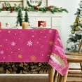thumbnail image 3 of Christmas Tablecloth 60x120 Inch Rectangular, Christmas Trees Pink Washable Seasonal Table Cover for Party Picnic Dinner Decor, 3 of 6