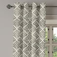 thumbnail image 2 of Ambesonne Damask Grommet Curtain, Vintage Floral Design, 50" x 96", Off White and Black, 2 of 6