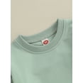 thumbnail image 5 of Meihuid Girl Casual Sweatshirts Toddler Solid Color Crew Neck Pullovers Tops, 5 of 9