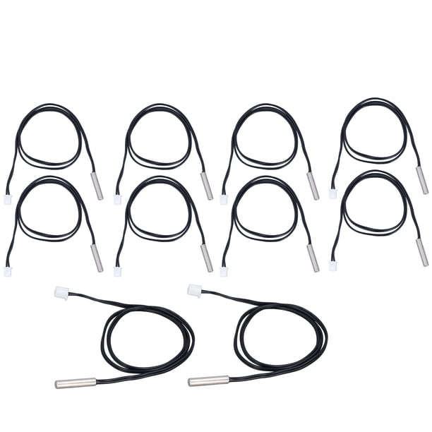 Sondas Del Sensor De Temperatura Del Termistor 10 Uds 10k B3950 Temper Temper Con Cable De 500 Mm Para Electrodomésticos Oficina Automotriz