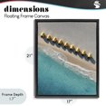 thumbnail image 4 of Stupell Industries Tropical Yellow Cabanas Along Shore Black Floating Frame Canvas Art, 17 x 21, by Franklyn Gregory, 4 of 8