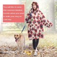 thumbnail image 4 of Wearable Oversized Blanket,Pioneer Flower Floral Print Pattern Wearable Blanket Hoodie for Adults,Cozy Hooded Blankets with Super Pockets,Super Warm Fuzzy Pullover for Women & Men, 4 of 6