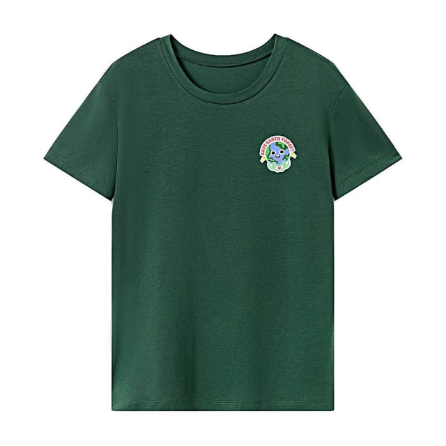 Camiseta Para Mujer Trajes De Verano Top De Manga Corta Para Caminar Trabajo Viajar S Verde