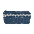 thumbnail image 1 of Unique Bargains 1 Pc Bolsa de Maquillaje con Cordón Estilo Denim para Vacaciones Azul Poliéster, 1 of 6